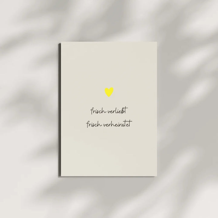 Postkarte / frisch verliebt frisch verheiratet