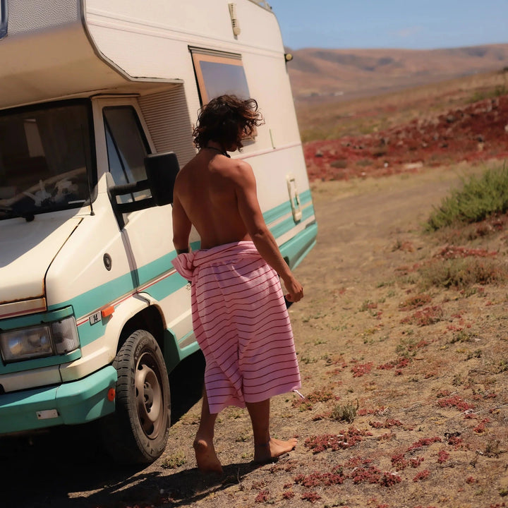Badetuch / Naram Baby Pink &amp; Ski Patrol red