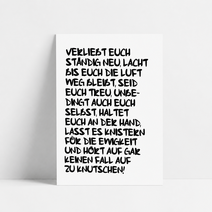 Postkarte / Verliebt euch