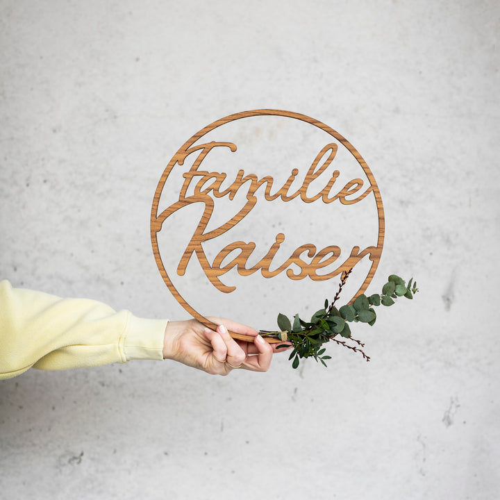 Familienkranz mit Namen
