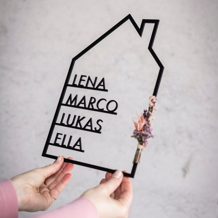 Türschild Haus mit Namen