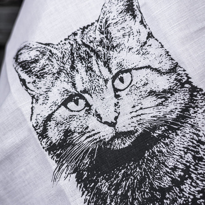 Geschenkset Katze / Geschirrtuch &amp; Kochlöffel