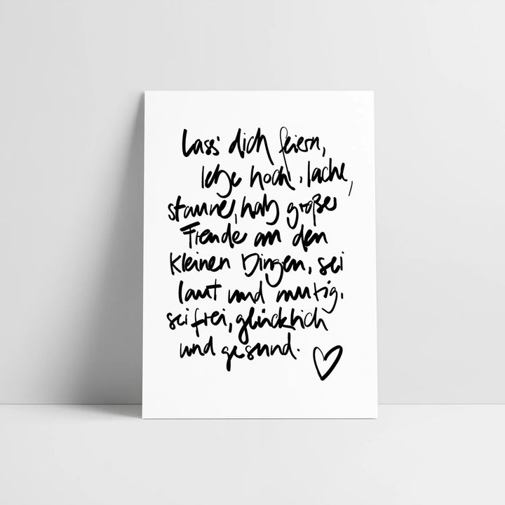 Postkarte / Lass dich feiern